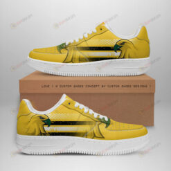 Brockport Golden Eagles Logo Stripe Pattern Air Force 1 Printed In Yellow