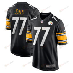 Broderick Jones 77 Pittsburgh Steelers 2023 NFL Draft Game Jersey - Black