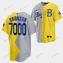 Brooklyn Dodgers Action Bronson 2022-23 All-Star Celebrity Softball Game 7000 Gray Yellow Baklava Jersey