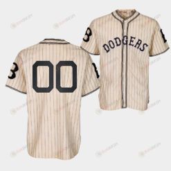 Brooklyn Dodgers Custom 1933 Heritage 00 Gold Pinstripe Jersey