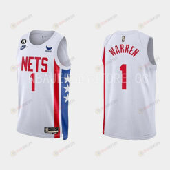 Brooklyn Nets 1 T.J. Warren 2022-23 Classic Edition White Men Jersey