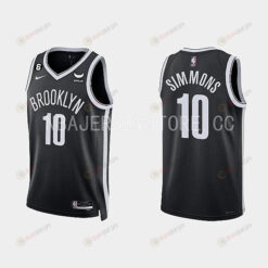 Brooklyn Nets 10 Ben Simmons 2022-23 Icon Edition Black Men Jersey