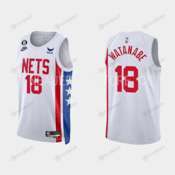 Brooklyn Nets 18 Yuta Watanabe Classic Edition White Men Jersey 2022-23