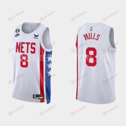 Brooklyn Nets 8 Patty Mills 2022-23 Classic Edition White Men Jersey