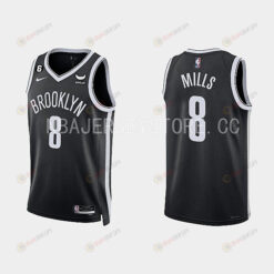 Brooklyn Nets 8 Patty Mills 2022-23 Icon Edition Black Men Jersey
