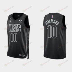 Brooklyn Nets Ben Simmons 10 Black 2022-23 Statement Edition Men Jersey