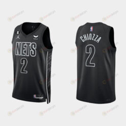 Brooklyn Nets Chris Chiozza 2 Black 2022-23 Statement Edition Men Jersey