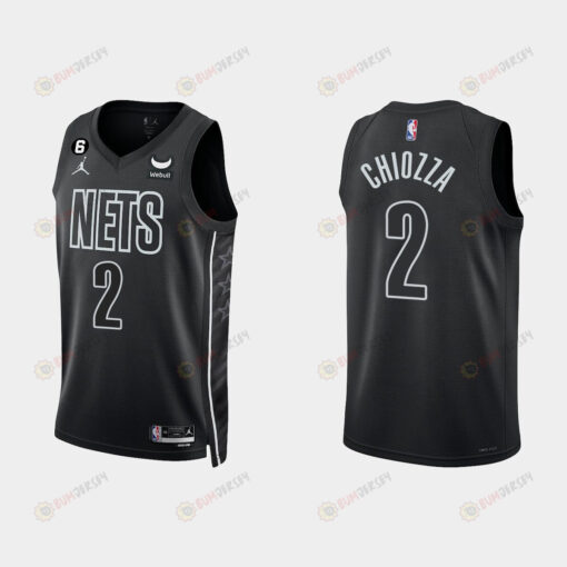 Brooklyn Nets Chris Chiozza 2 Black 2022-23 Statement Edition Men Jersey