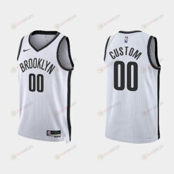 Brooklyn Nets Custom 00 2022-23 Association Edition White Men Jersey Swingman