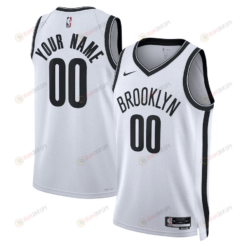 Brooklyn Nets Custom 00 Men 2022/23 Swingman Jersey White - Association Edition