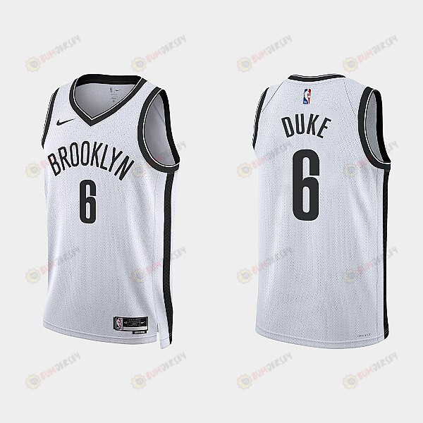 Brooklyn Nets David Duke Jr. 6 2022-23 Association Edition White Men Jersey Swingman