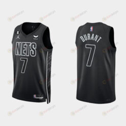 Brooklyn Nets Kevin Durant 7 Black 2022-23 Statement Edition Men Jersey