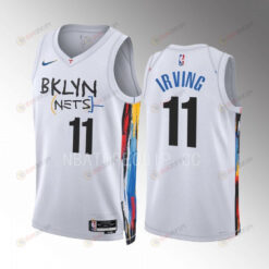 Brooklyn Nets Kyrie Irving 11 2022-23 City Edition White Jersey Swingman