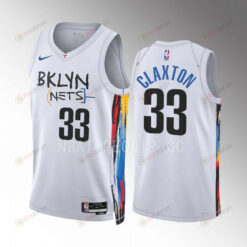 Brooklyn Nets Nic Claxton 33 2022-23 City Edition White Jersey Swingman