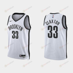 Brooklyn Nets Nicolas Claxton 33 2022-23 Association Edition White Men Jersey Swingman