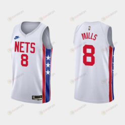 Brooklyn Nets Patty Mills 8 2022-23 Classic Edition White Men Jersey