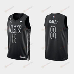 Brooklyn Nets Patty Mills 8 Black 2022-23 Statement Edition Men Jersey