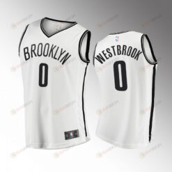 Brooklyn Nets Russell Westbrook 0 Jersey Nets White