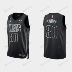 Brooklyn Nets Seth Curry 30 Black 2022-23 Statement Edition Men Jersey