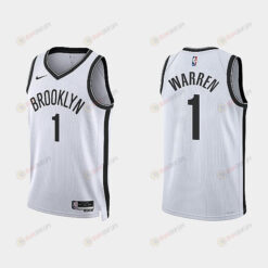 Brooklyn Nets T.J. Warren 1 2022-23 Association Edition White Men Jersey Swingman