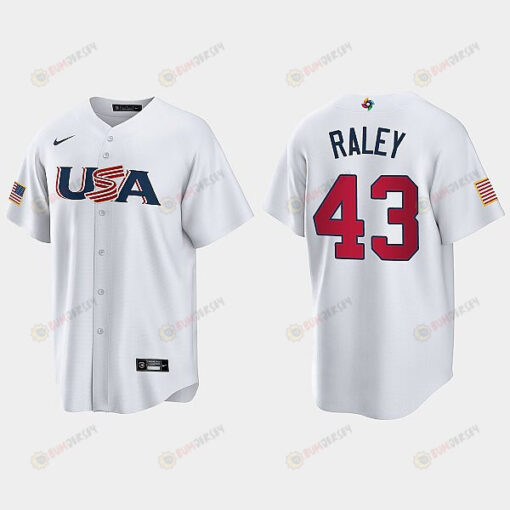 Brooks Raley 43 USA Baseball 2023 World Baseball Classic Jersey - White