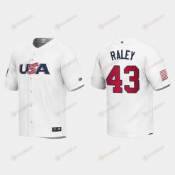 Brooks Raley 43 USA Baseball 2023 World Baseball Classic Youth Jersey