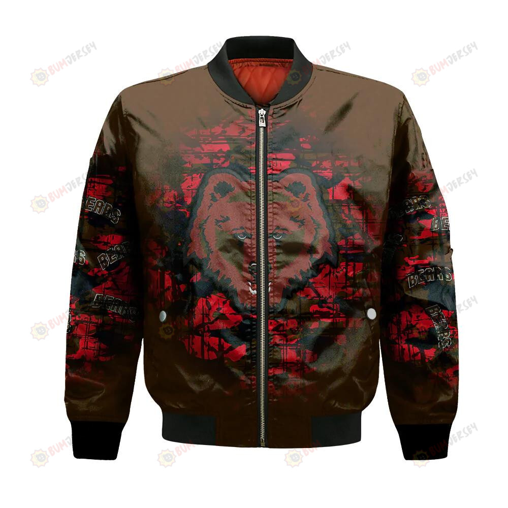 Brown Bears Bomber Jacket 3D Printed Camouflage Vintage