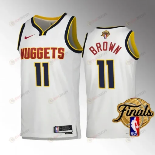 Bruce Brown 11 Denver Nuggets 2023 Finals Champions Edition Jersey - White