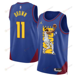 Bruce Brown 11 Denver Nuggets Playing Style 2023 Champions Swingman Jersey - Blue
