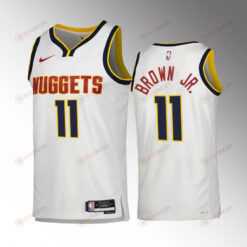 Bruce Brown Jr. 11 2022-23 Denver Nuggets White Association Edition Jersey Swingman