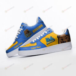 Bruins Mascot Logo Pattern Custom Name Air Force 1 Printed