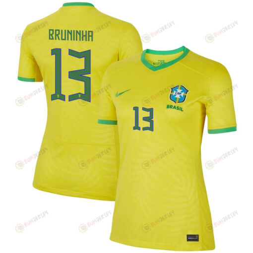 Bruninha 13 Brazil Women's National Team 2023-24 World Cup Home Women Jersey