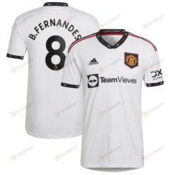 Bruno Fernandes 8 Manchester United 2022/23 Away Player Jersey - White