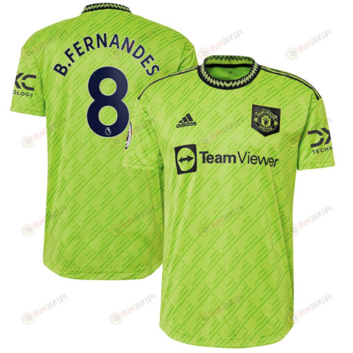 Bruno Fernandes 8 Manchester United 2022/23 Third Player Men Jersey - Neon Green