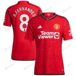 Bruno Fernandes 8 Manchester United 2023-24 Home Men Jersey - Red