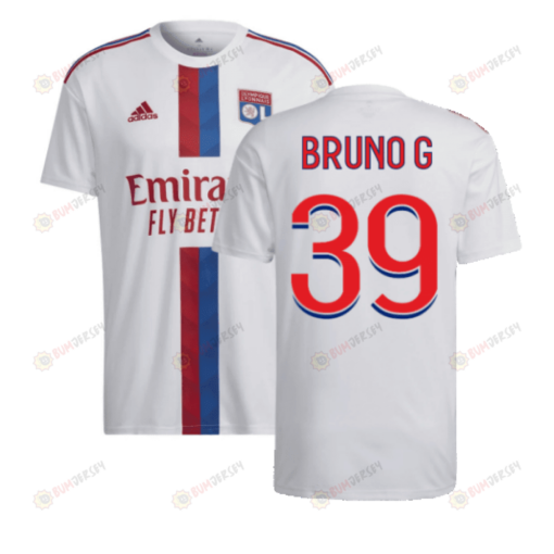 Bruno G 39 Olympique Lyon 2022-2023 Home Men Jersey - White