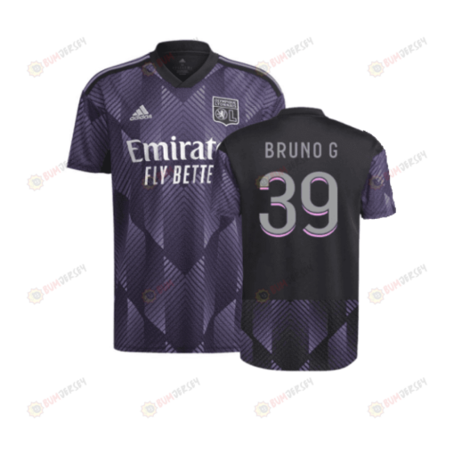 Bruno G 39 Olympique Lyon 2022-2023 Third Men Jersey - Purple