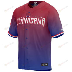 Bryan Abreu 52 Dominican Republic Baseball 2023 World Baseball Classic Jersey - Red/Purple