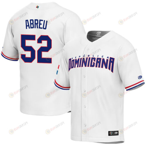 Bryan Abreu 52 Dominican Republic Baseball 2023 World Baseball Classic Jersey - White