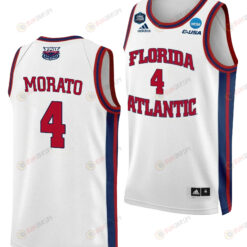 Bryan Greenlee 4 FAU Owls 2023 Final Four Basketball Men Jersey- White