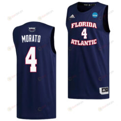 Bryan Greenlee 4 FAU Owls 2023 March Madness Basketball Men Jersey- Navy