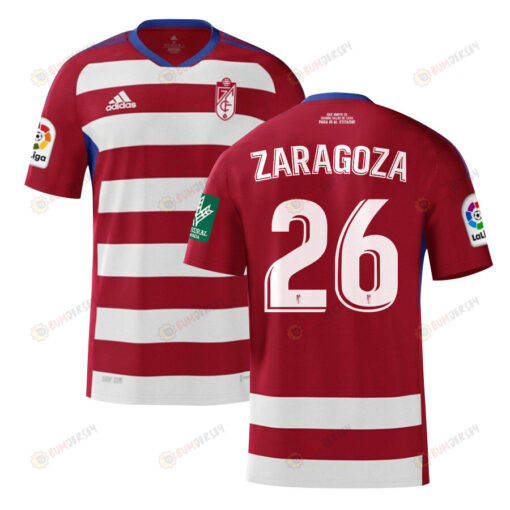 Bryan Zaragoza 26 Granada 2022-23 Home Jersey - Red/White