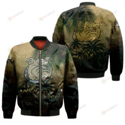 Bryant Bulldogs Bomber Jacket 3D Printed Coconut Tree Tropical Grunge