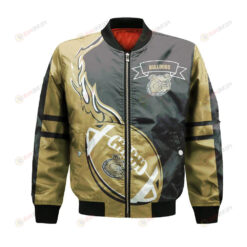 Bryant Bulldogs Bomber Jacket 3D Printed Flame Ball Pattern