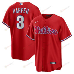 Bryce Harper 3 Philadelphia Phillies Alternate Men Jersey - Red