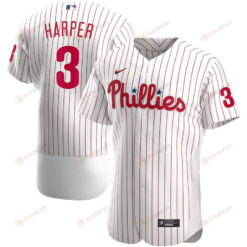 Bryce Harper 3 Philadelphia Phillies Home Player Elite Jersey - White