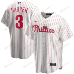 Bryce Harper 3 Philadelphia Phillies Home Player Name Jersey - White Jersey