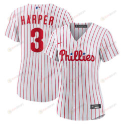Bryce Harper 3 Philadelphia Phillies Women Home Jersey - White