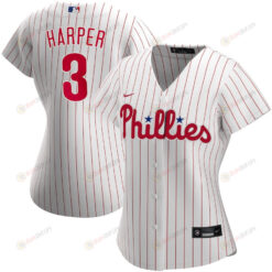 Bryce Harper 3 Philadelphia Phillies Women's Home Player Jersey - White Jersey