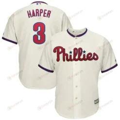 Bryce Harper Philadelphia Phillies Alternate Official Cool Base Player Jersey - Cream